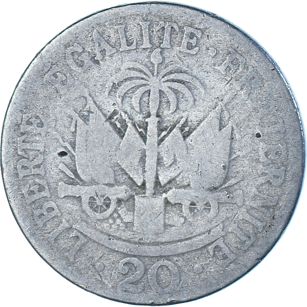 Coin, Haiti, 20 Centimes, 1907