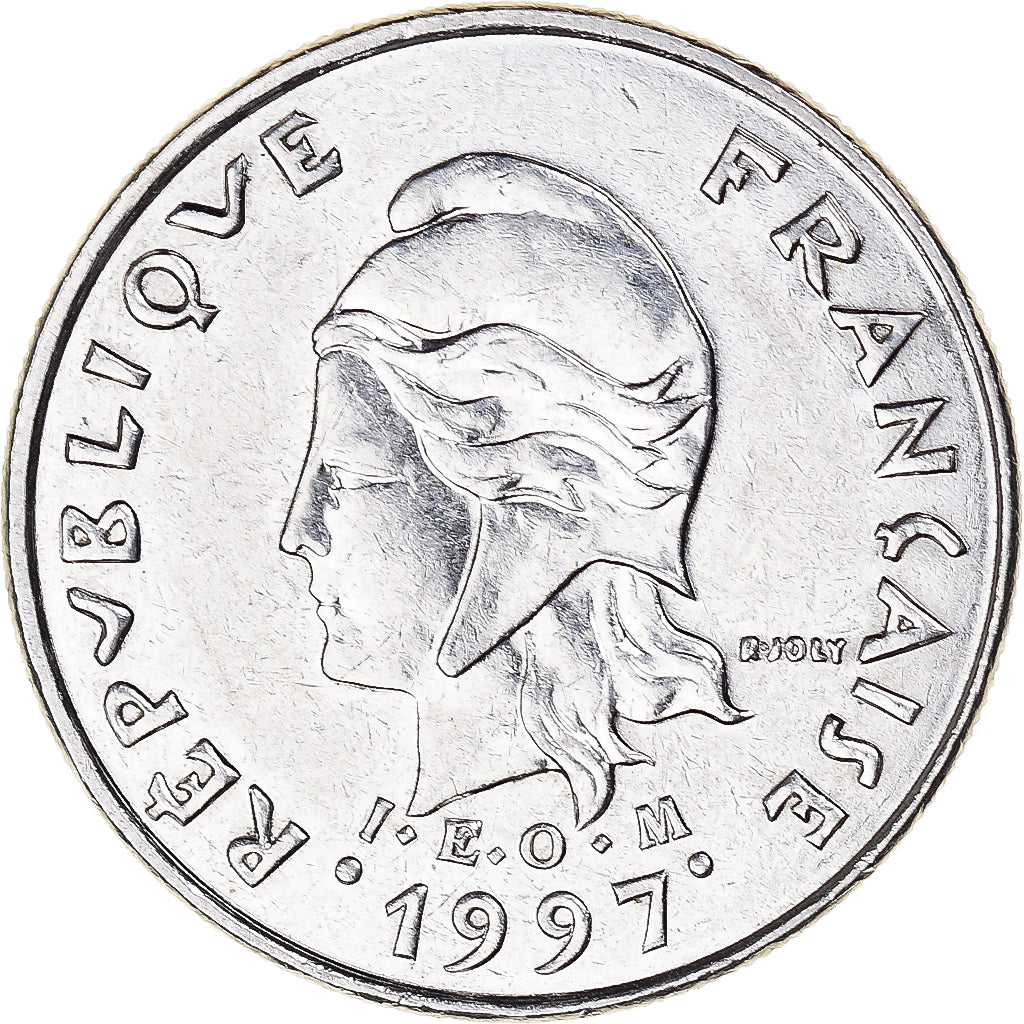 Coin, New Caledonia, 10 Francs, 1997