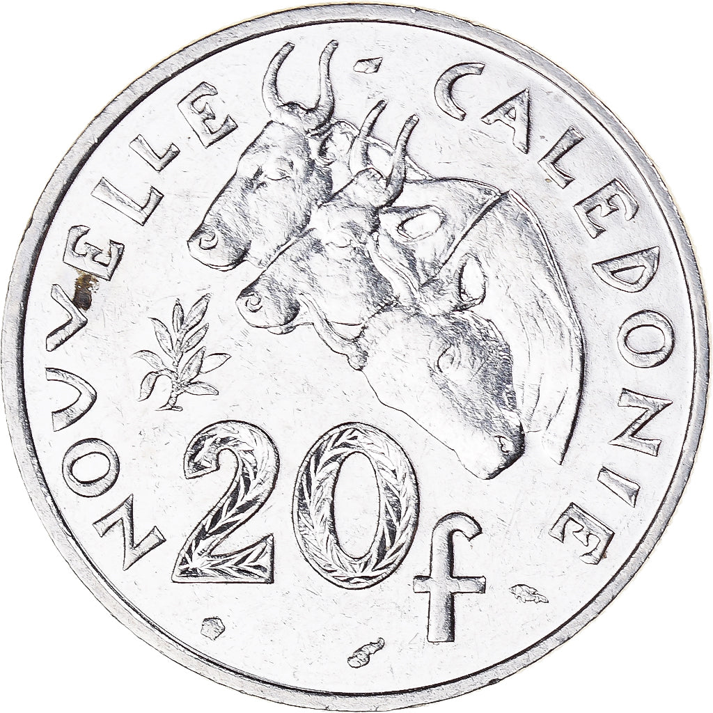 Coin, New Caledonia, 20 Francs, 1992