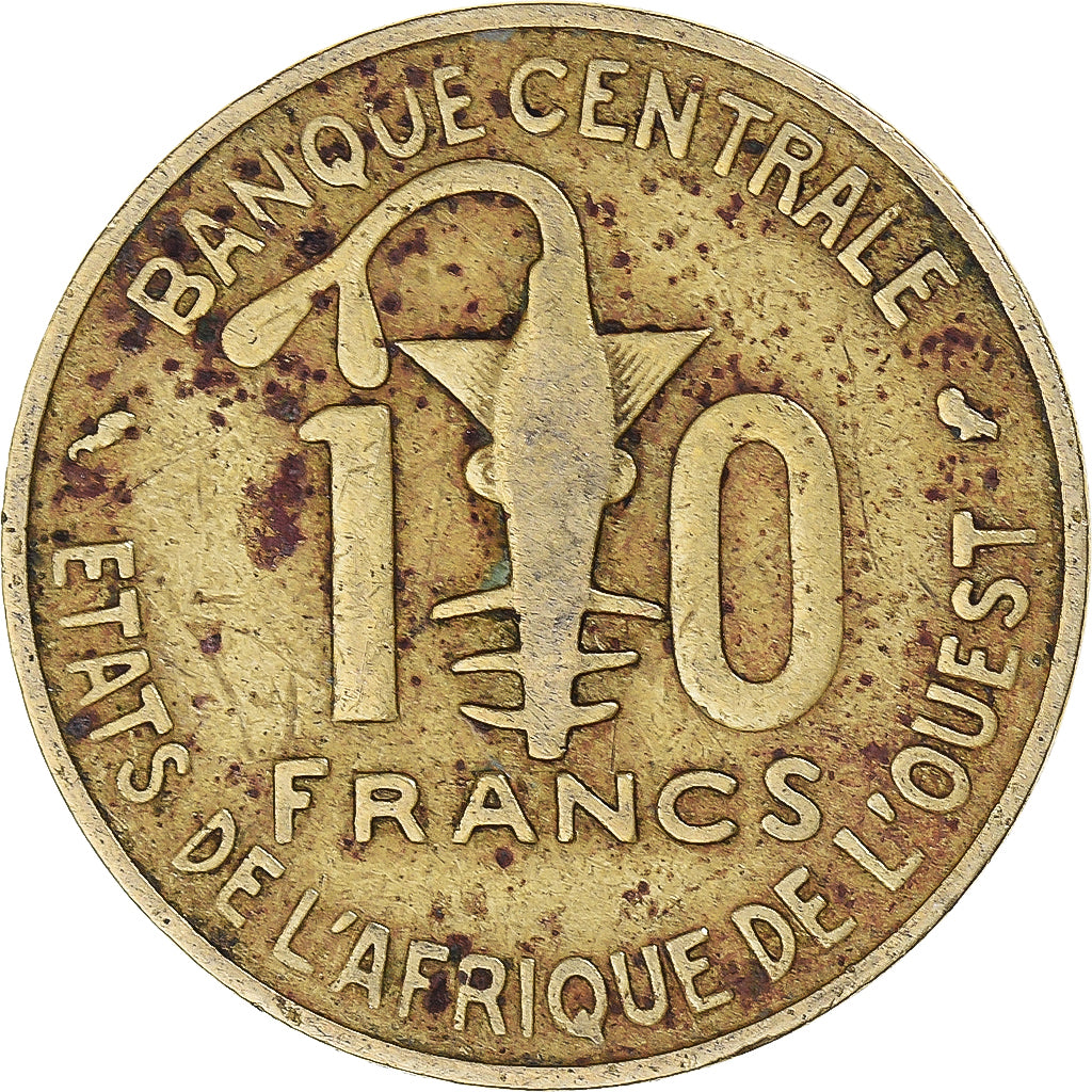 Moneta, Kraje Afryki Zachodniej, 10 Francs, 1971