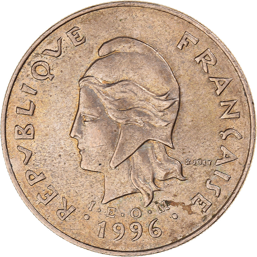 Coin, New Caledonia, 100 Francs, 1996