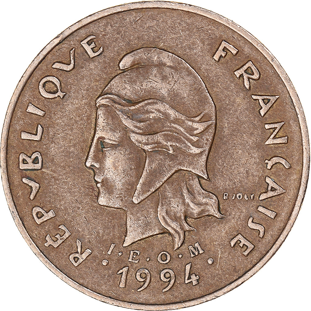 Coin, New Caledonia, 100 Francs, 1994