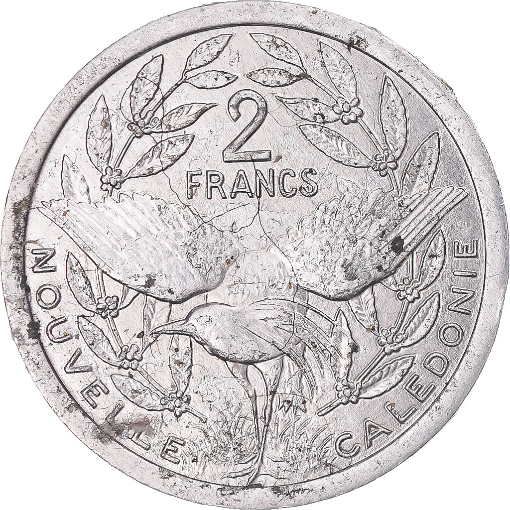 Coin, New Caledonia, 2 Francs, 1998