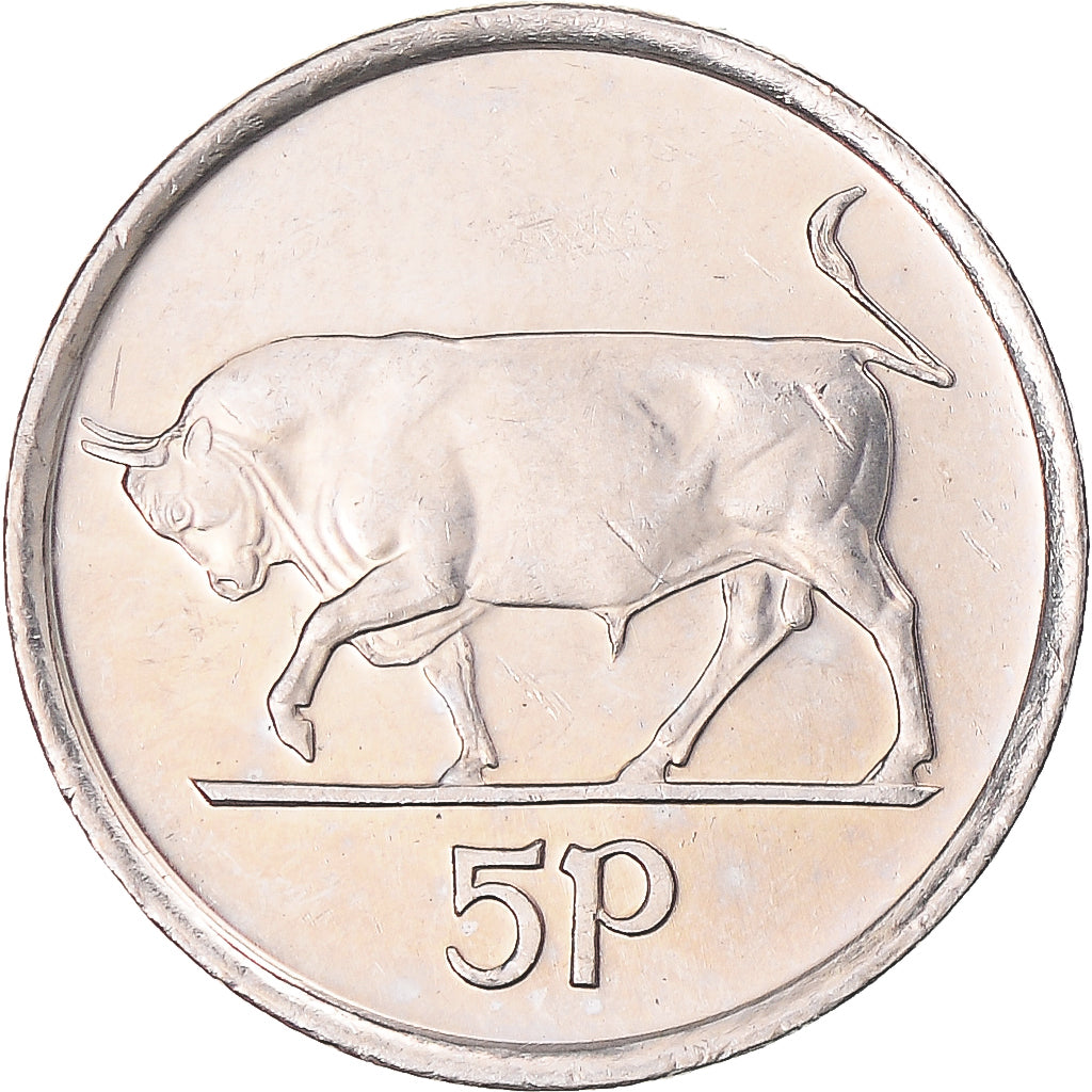 Moneda, Irlanda, 5 Pence, 1998