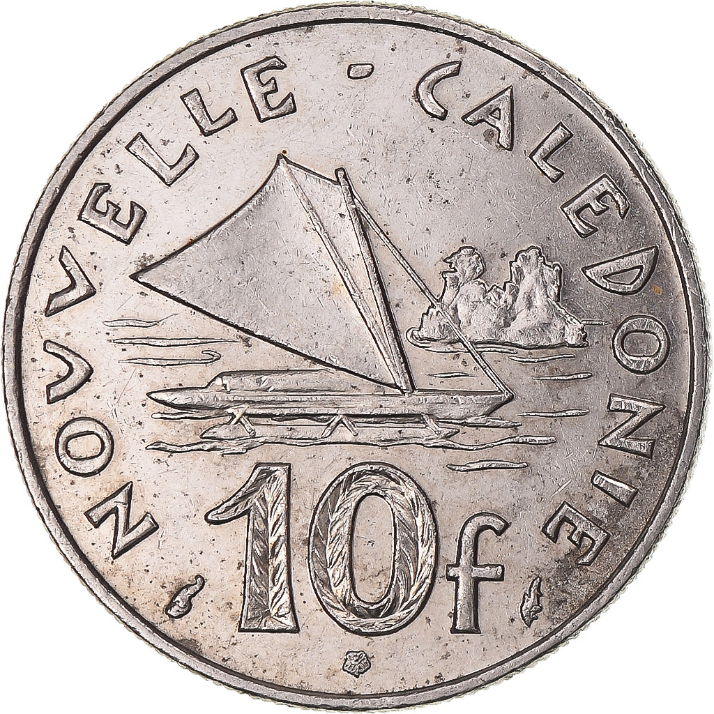 Coin, New Caledonia, 10 Francs, 1989