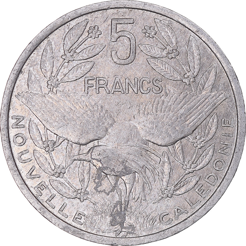 Coin, New Caledonia, 5 Francs, 1990