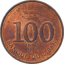 Coin, Lebanon, 100 Livres, 1996