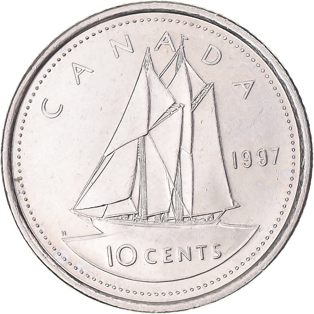 Coin, Canada, 10 Cents, 1997