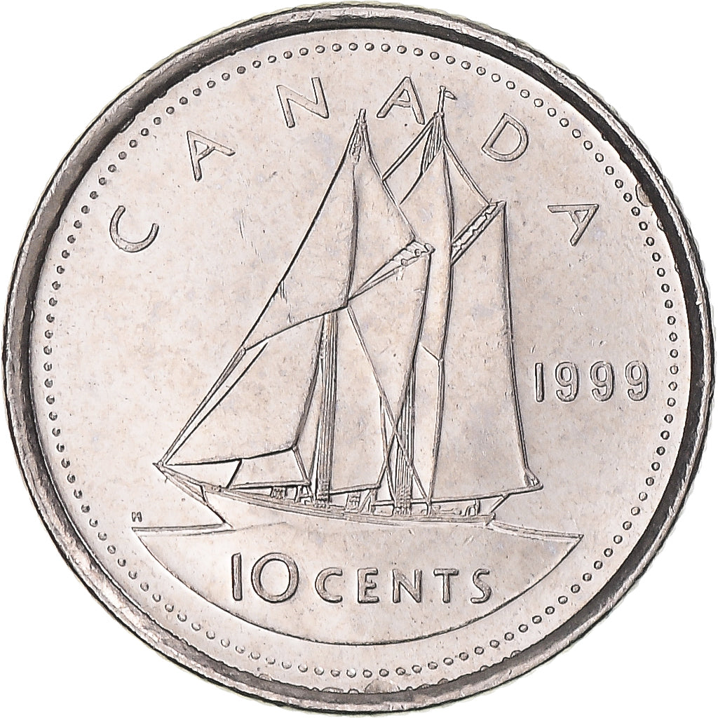 Coin, Canada, 10 Cents, 1999