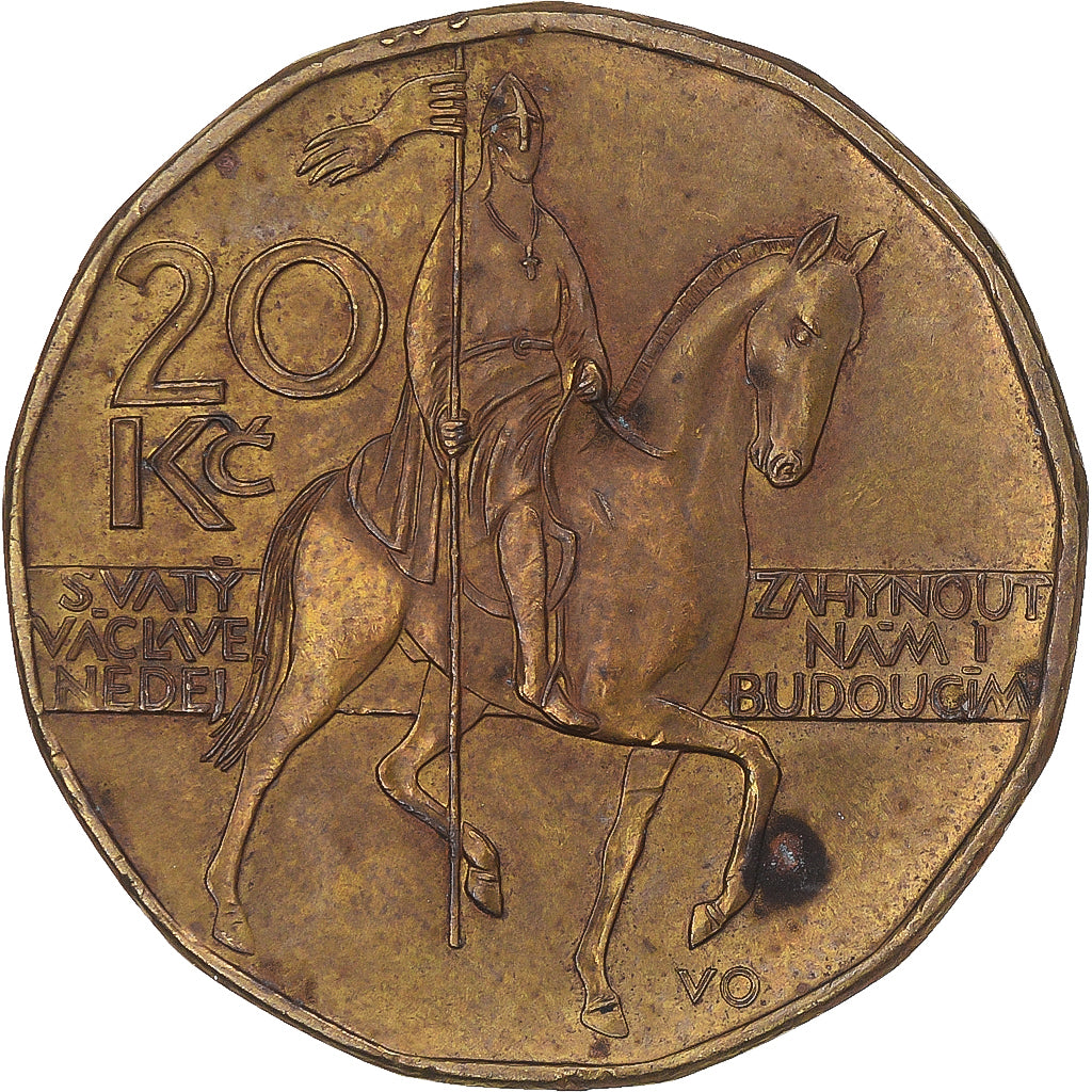 Moeda, República Checa, 20 Korun, 2002