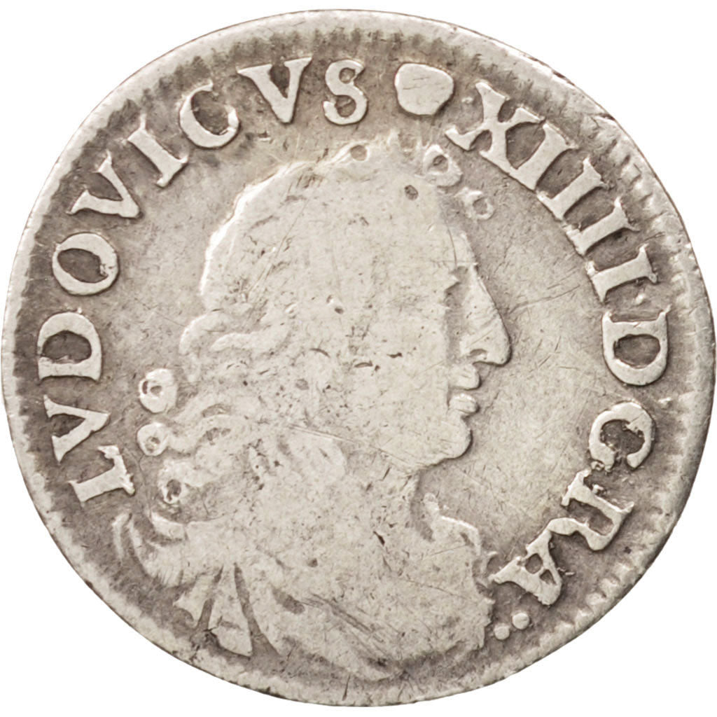 FRANCE, 4 Sols dits « des Traitants », 4 Sols, 1676, Lyon, KM #23...