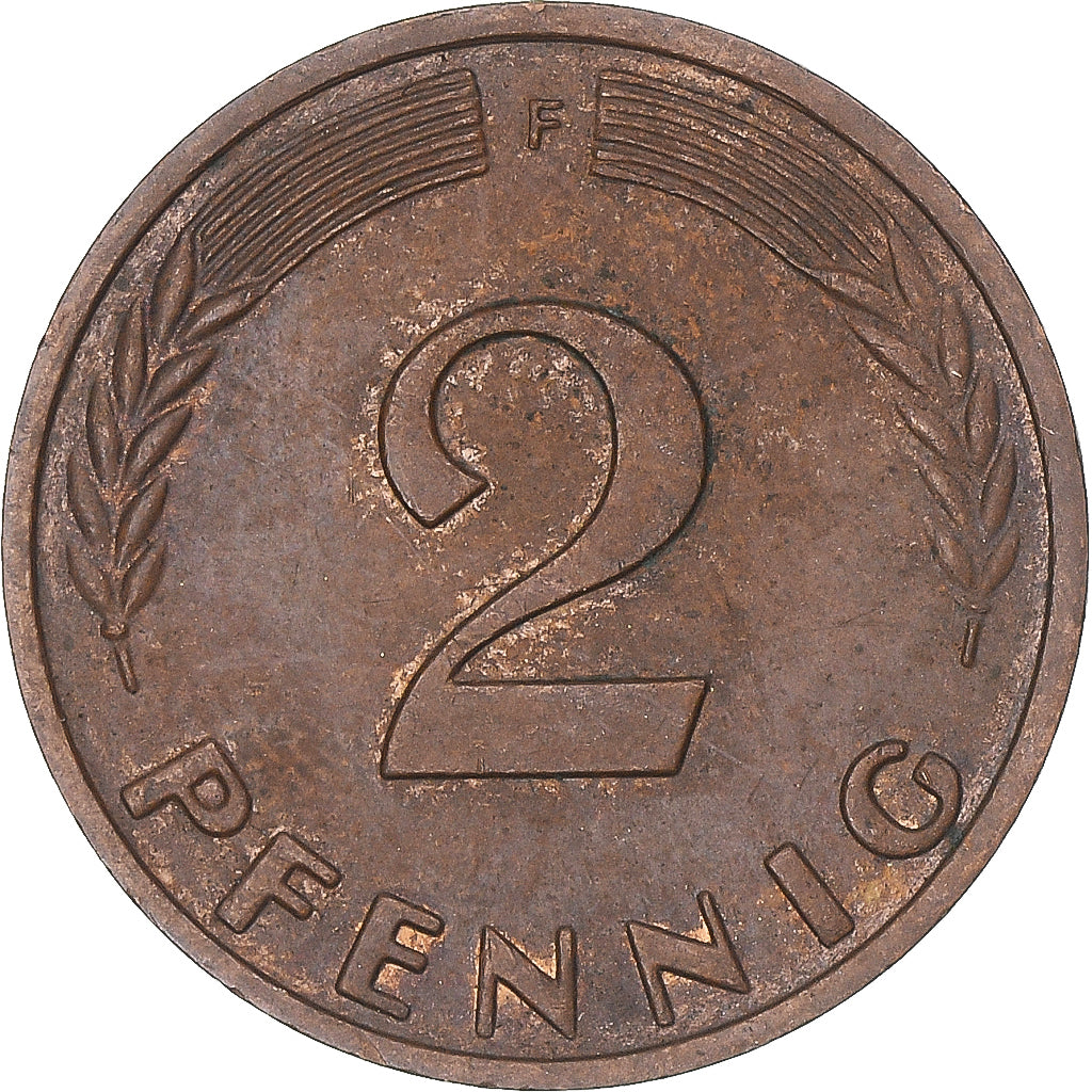 Coin, Germany, 2 Pfennig, 1967