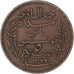 Moneda, Túnez, 5 Centimes, 1904