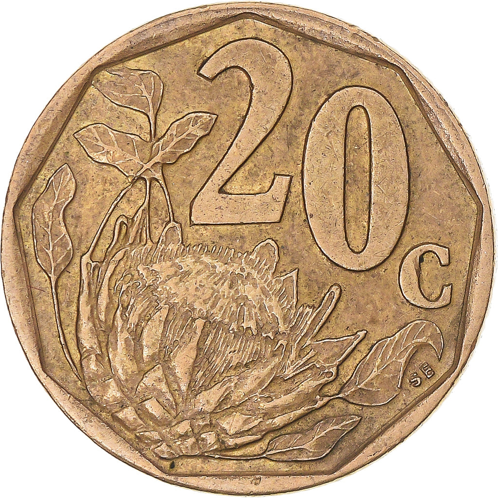 Monnaie, Afrique du Sud, 20 Cents, 1997