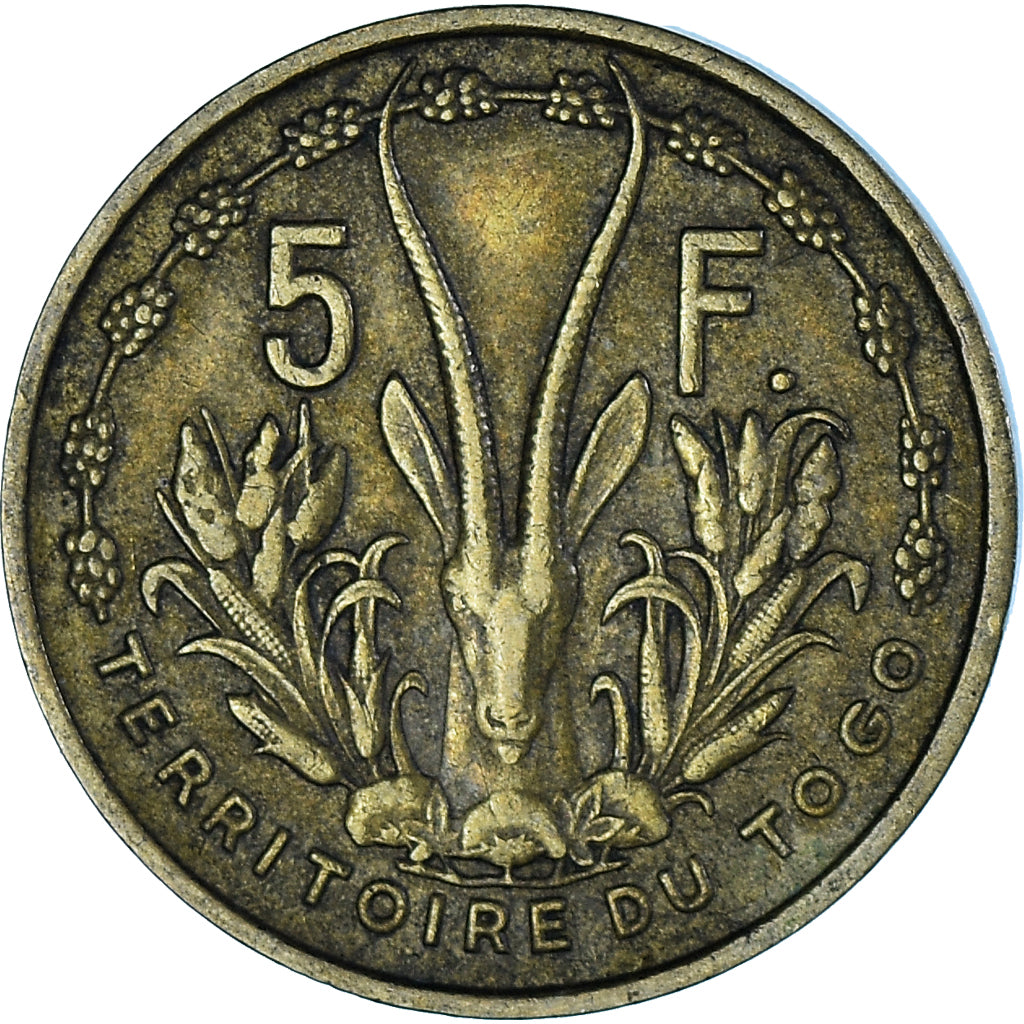 Coin, Togo, 5 Francs, 1956