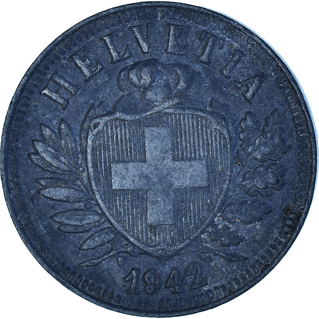 Munten, Zwitserland, 2 Rappen, 1942