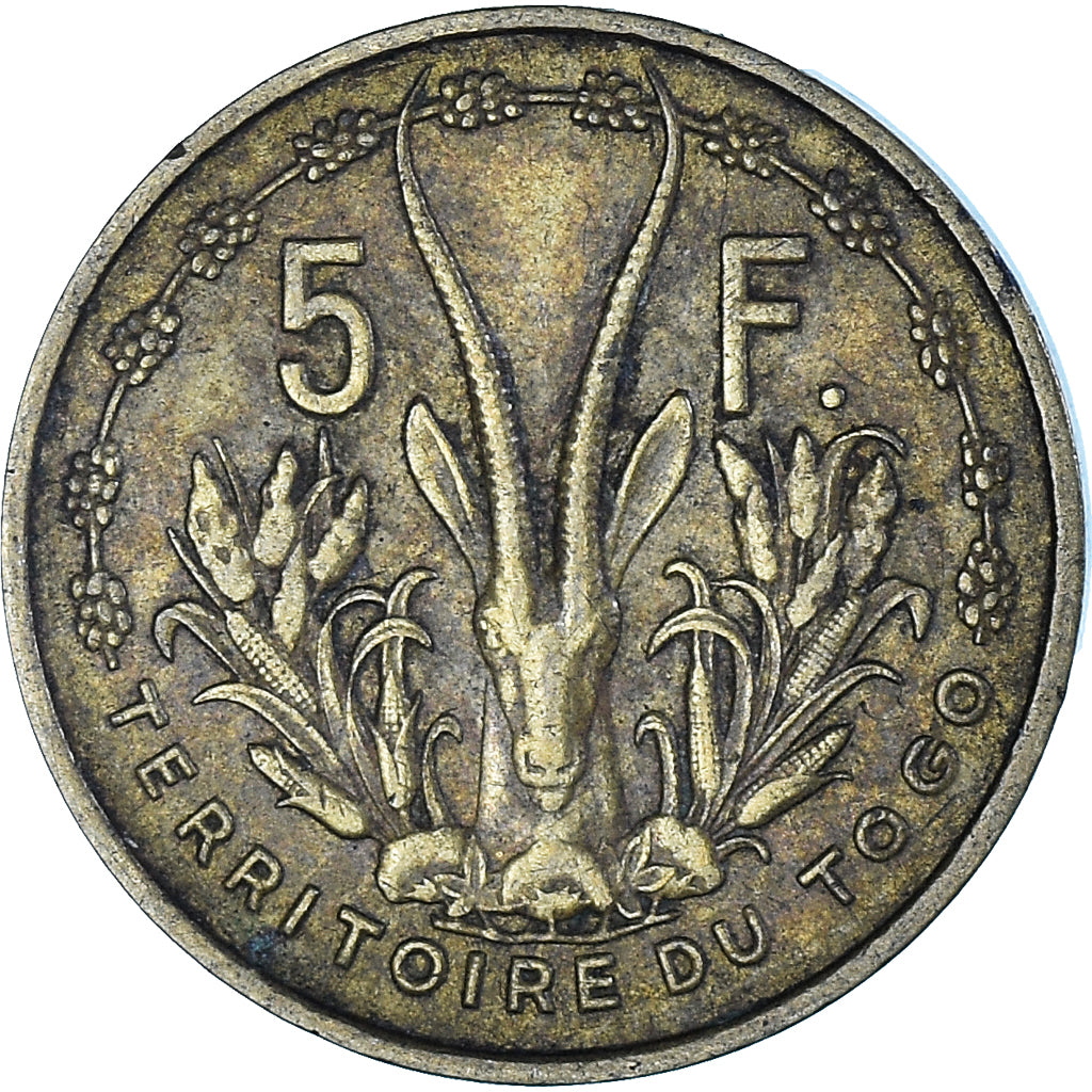 Monnaie, Togo, 5 Francs, 1956