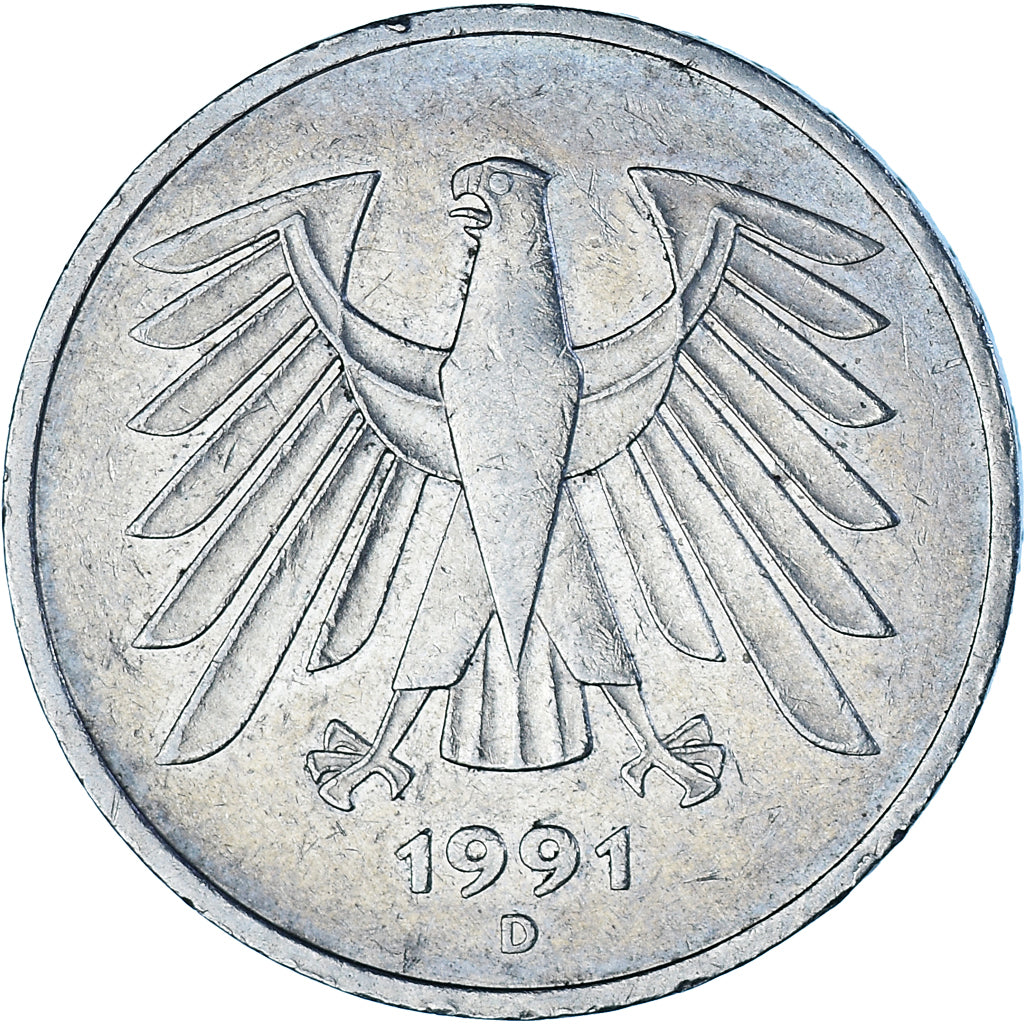 Coin, Germany, 5 Mark, 1991