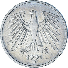 Coin, Germany, 5 Mark, 1991