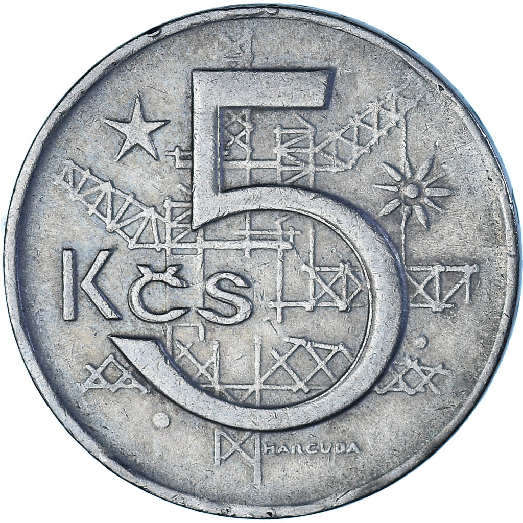 Münze, Tschechoslowakei, 5 Korun, 1975