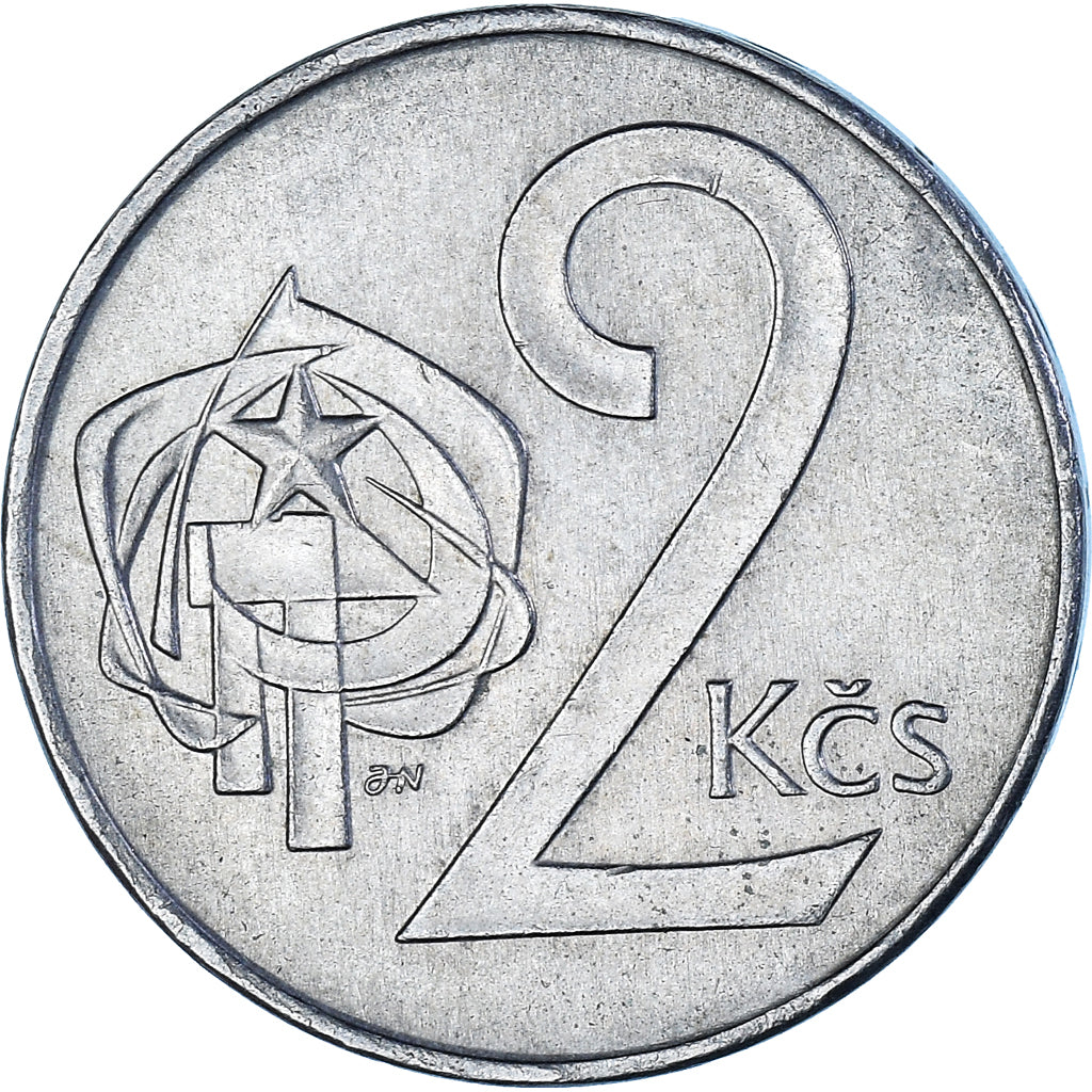 Moneta, Czechosłowacja, 2 Koruny, 1990
