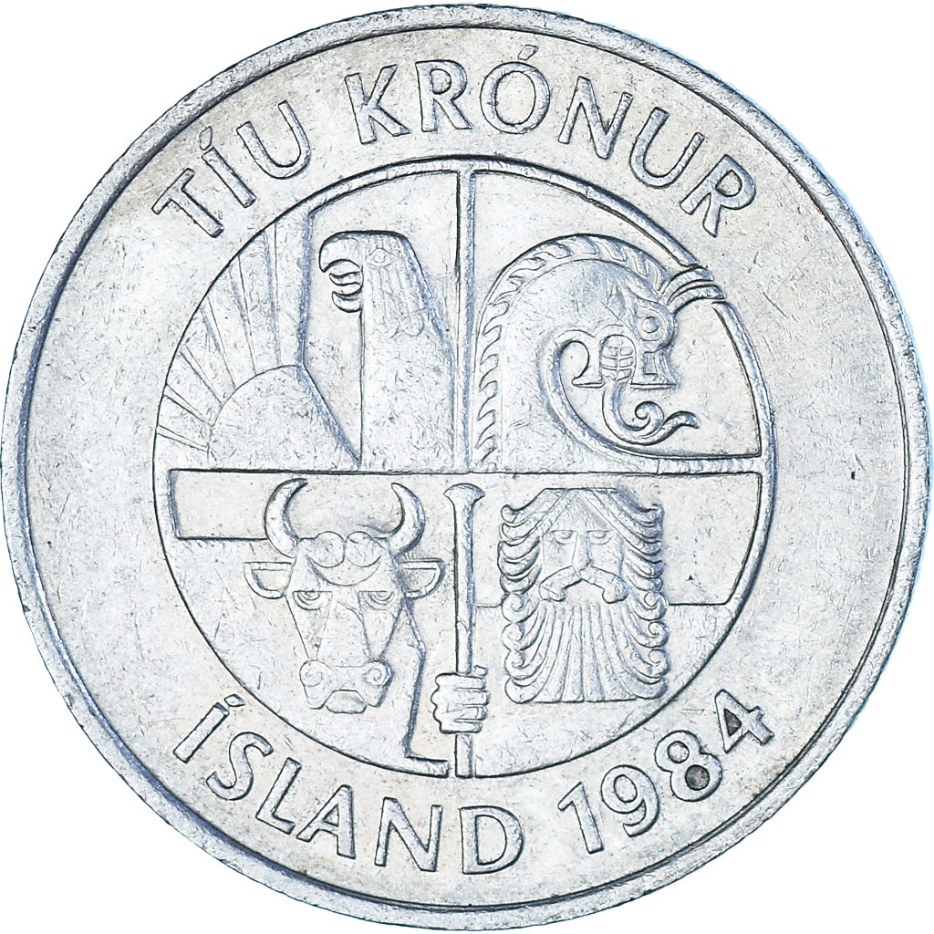 Münze, Iceland, 10 Kronur, 1984