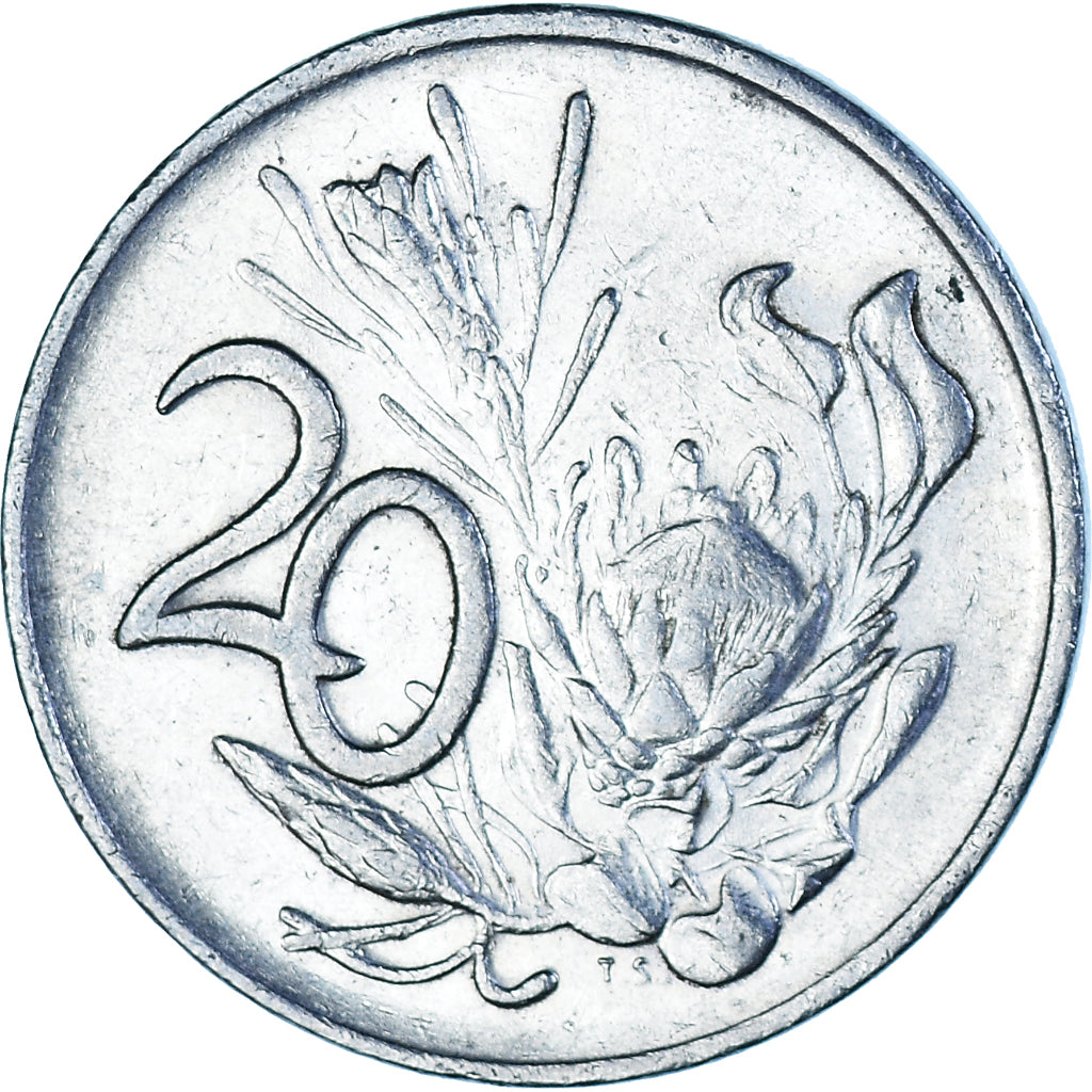 Monnaie, Afrique du Sud, 20 Cents, 1990