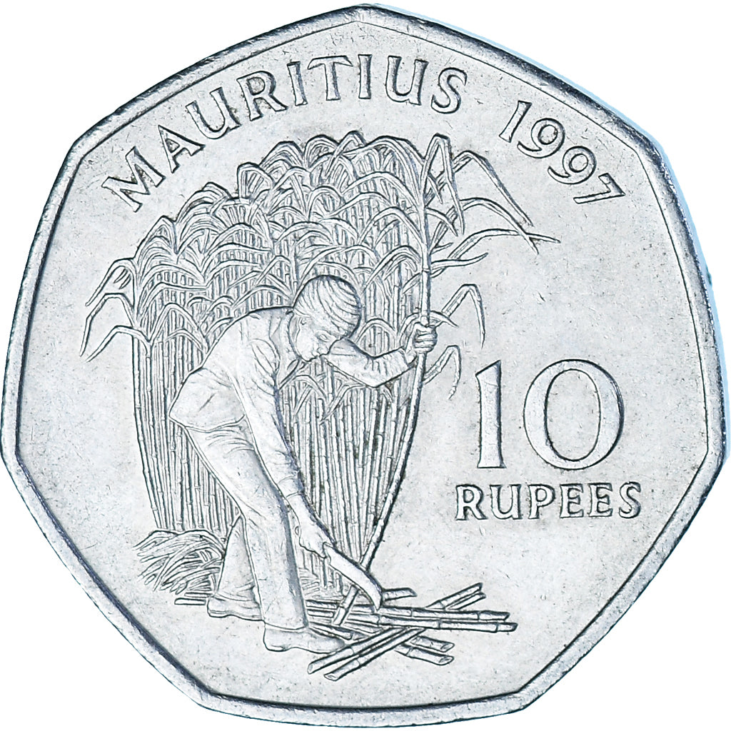 Moneda, Mauricio, 10 Rupees, 1997