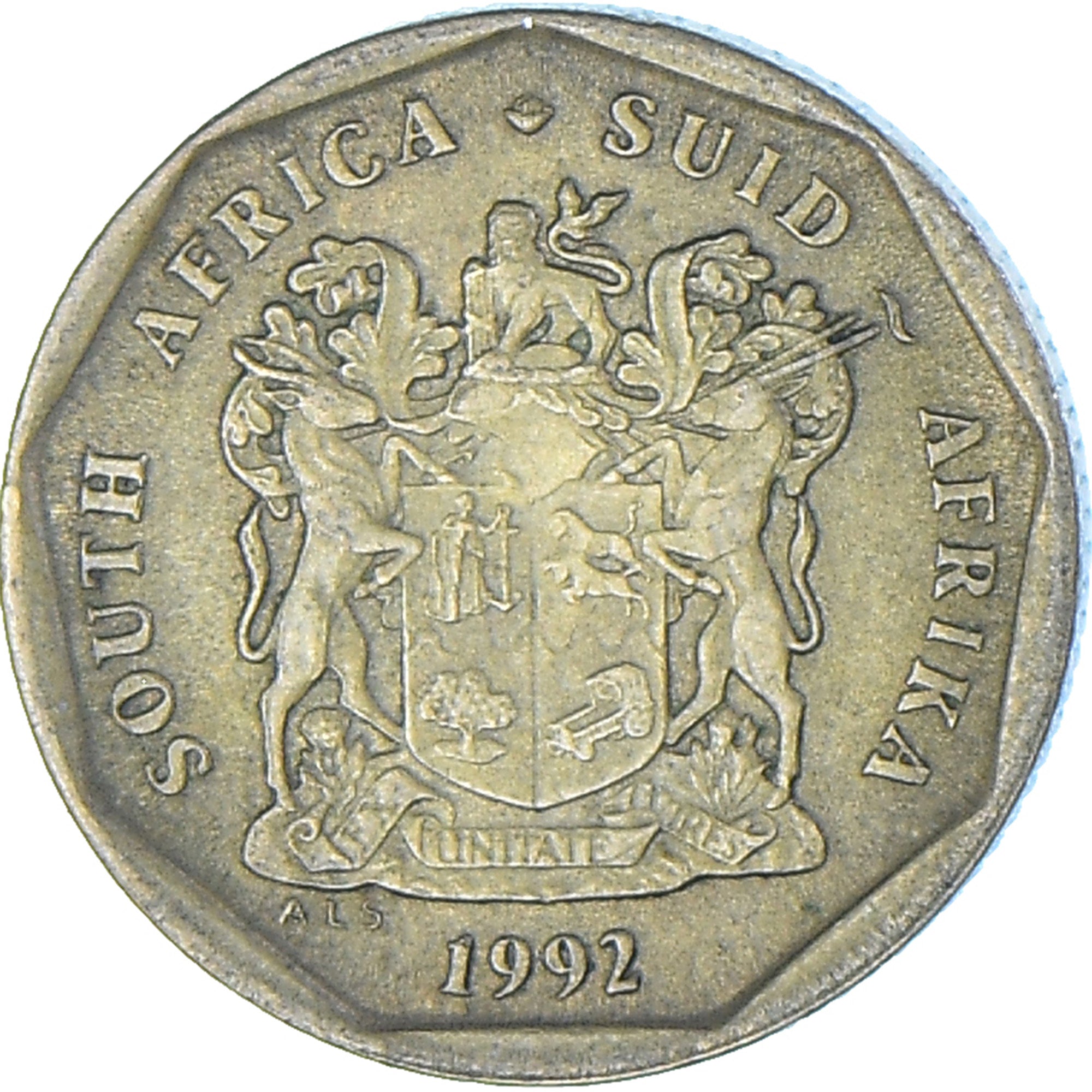 Moneta, Sudafrica, 20 Cents, 1992