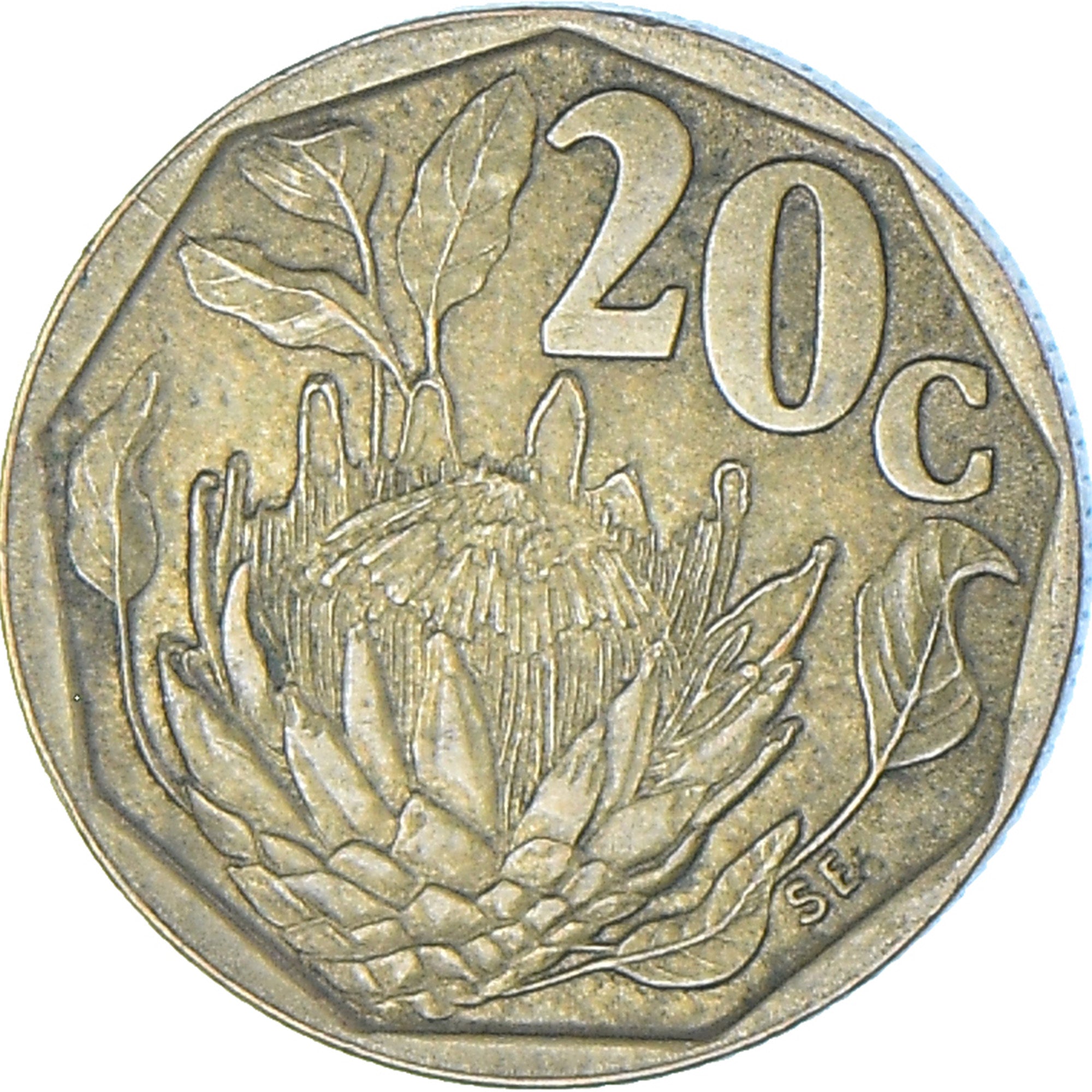 Moneta, Sudafrica, 20 Cents, 1992