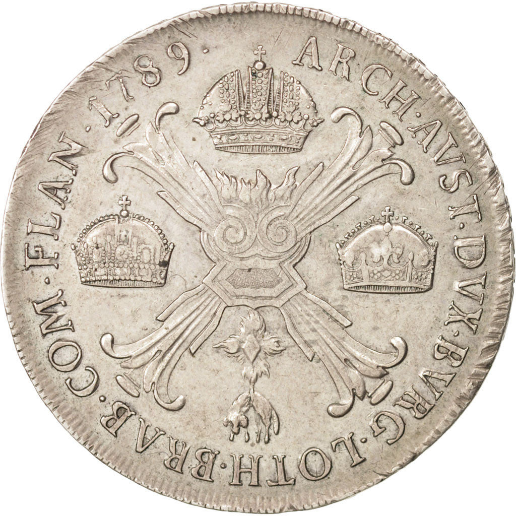 ITALIAN STATES, Crocione, Kronenthaler, 1789, Milan, KM #220, AU(50-53),...