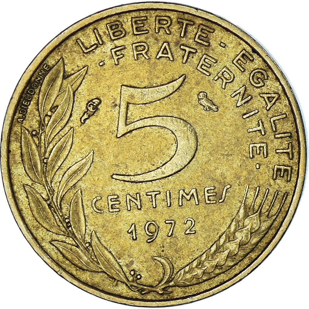 Monnaie, France, 5 Centimes, 1972