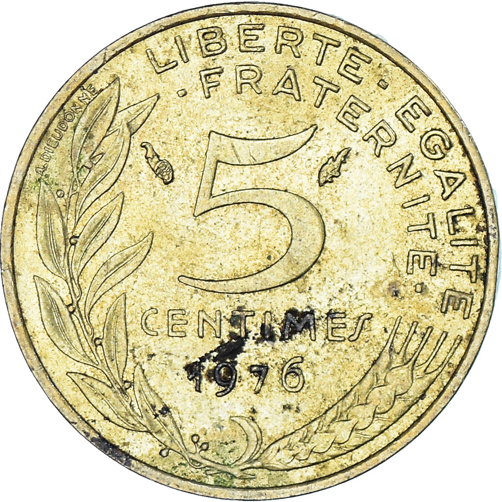 Münze, Frankreich, 5 Centimes, 1976