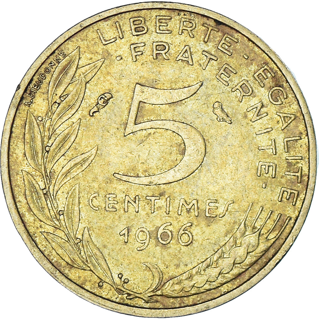 Moneda, Francia, 5 Centimes, 1966