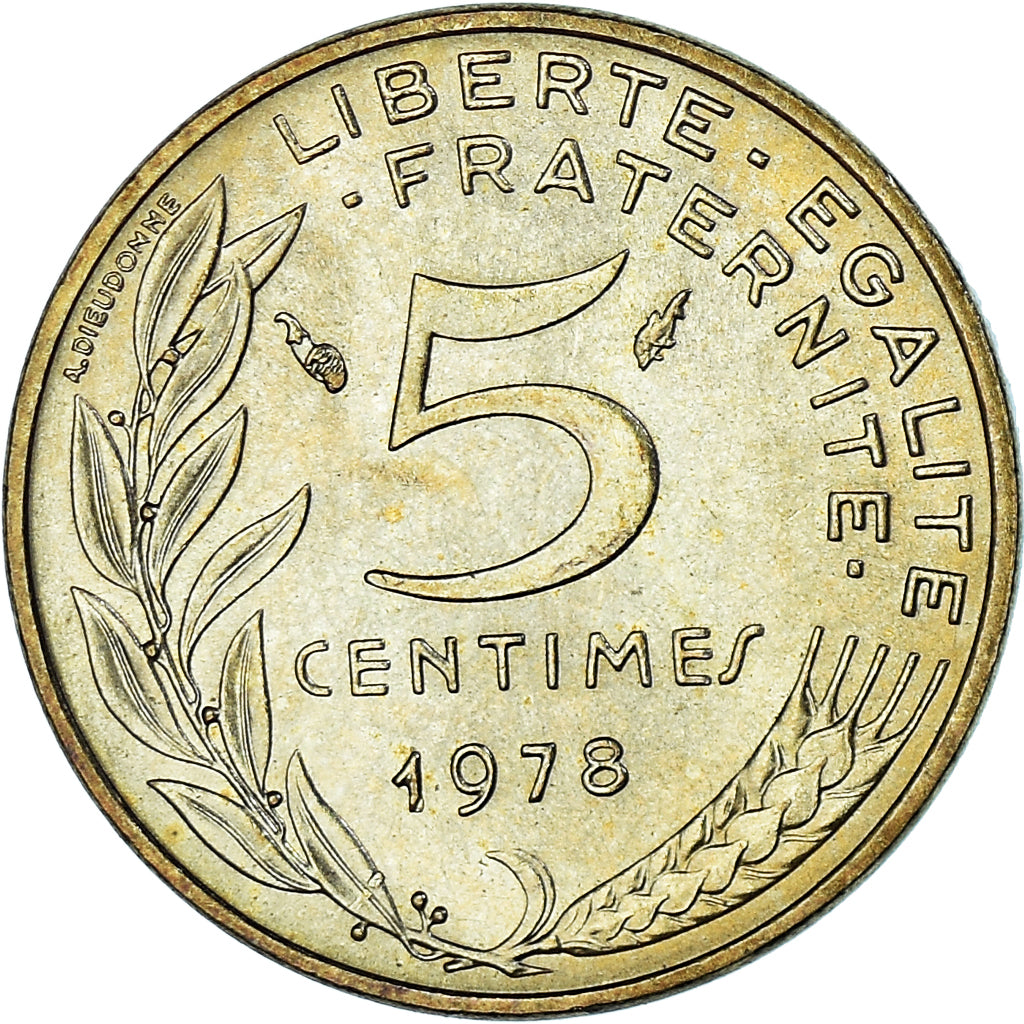 Munten, Frankrijk, 5 Centimes, 1978