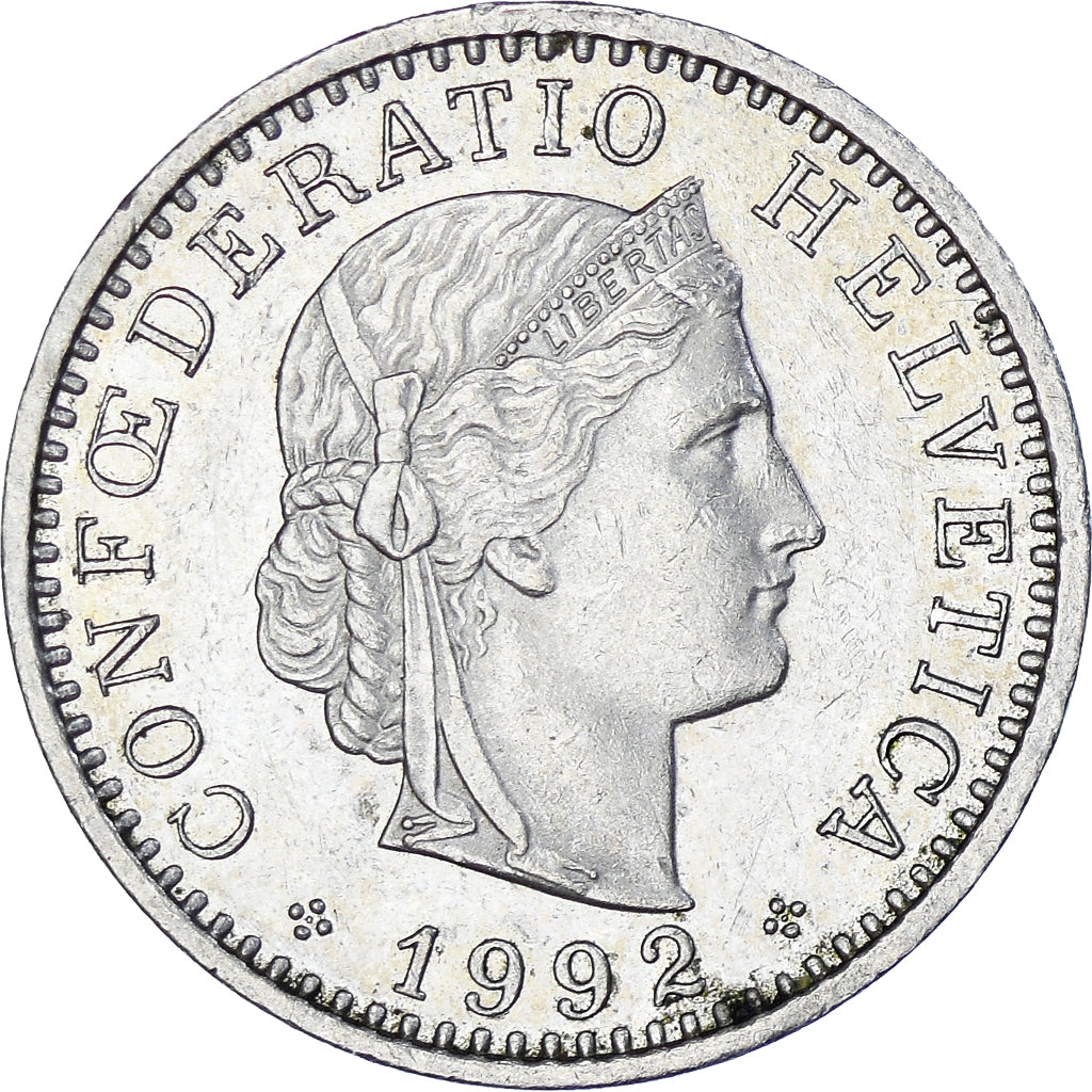 Münze, Schweiz, 20 Rappen, 1992