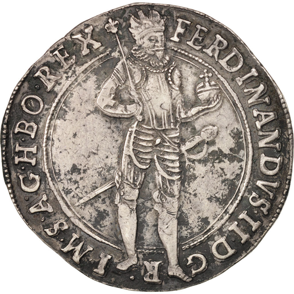 BOHEMIA, Thaler, 1625, Joachimstal, KM #356, EF(40-45), Silver, 29.31