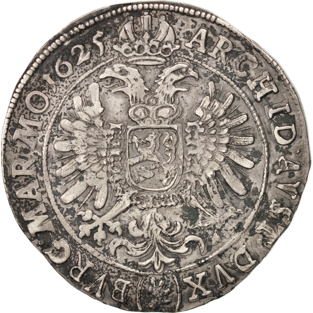 BOHEMIA, Thaler, 1625, Joachimstal, KM #356, EF(40-45), Silver, 29.31