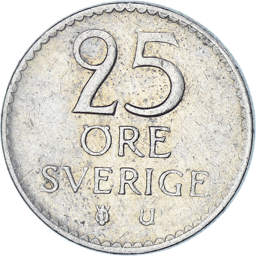 Moneta, Svezia, 25 Öre, 1963