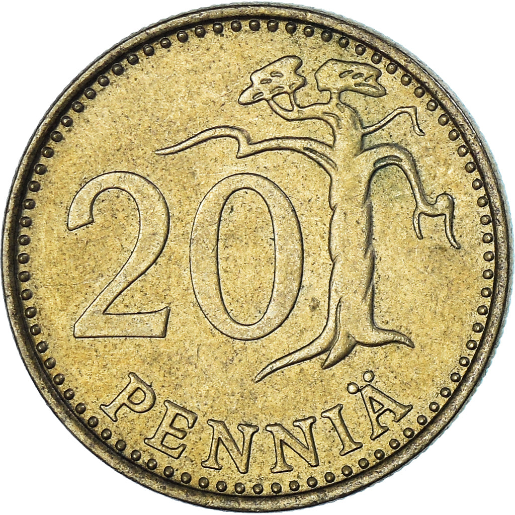Munten, Finland, 20 Pennia, 1982