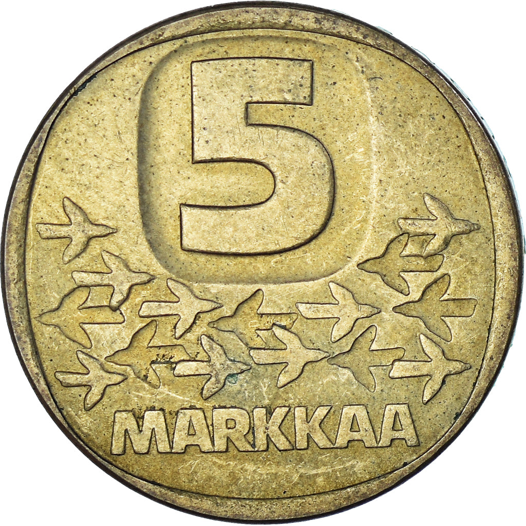 Münze, Finnland, 5 Markkaa, 1982