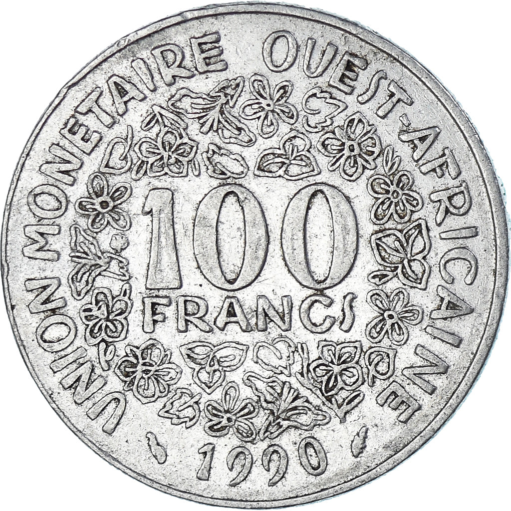 Moneta, Stati dell'Africa occidentale, 100 Francs, 1990