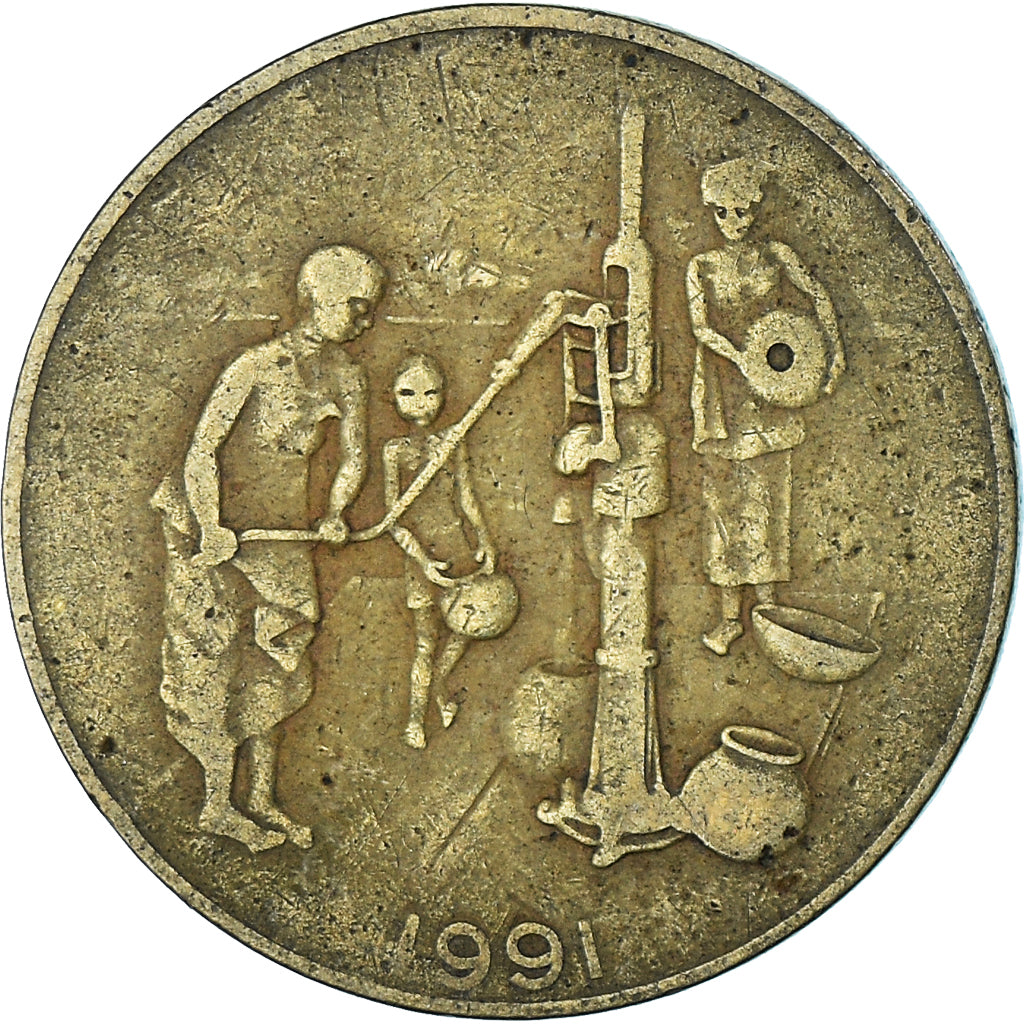 Coin, West African States, 10 Francs, 1991