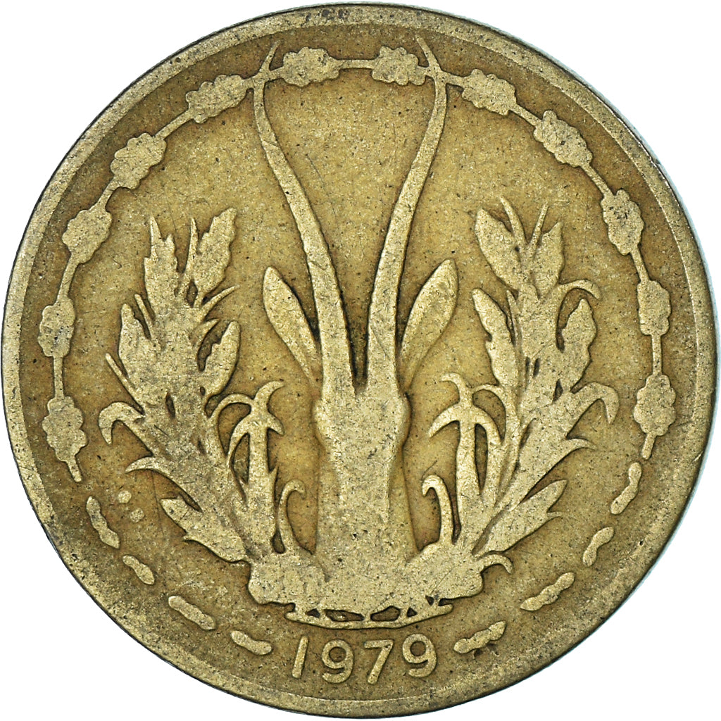 Münze, West African States, 25 Francs, 1979
