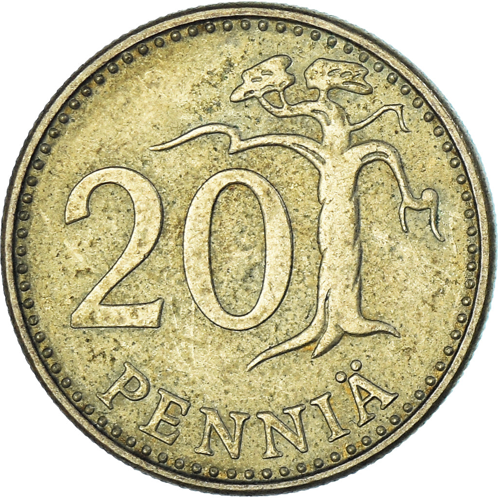 Munten, Finland, 20 Pennia, 1984