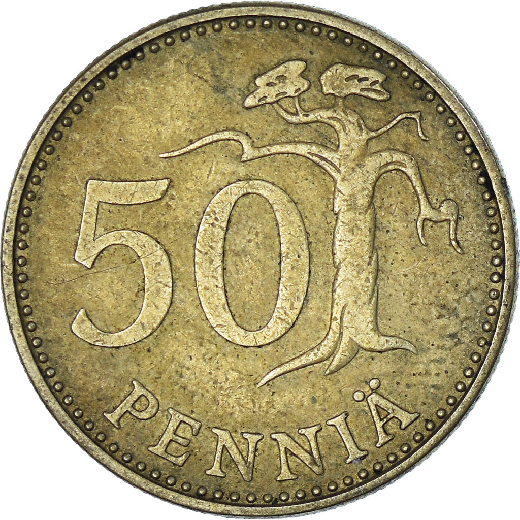Munten, Finland, 50 Penniä, 1974