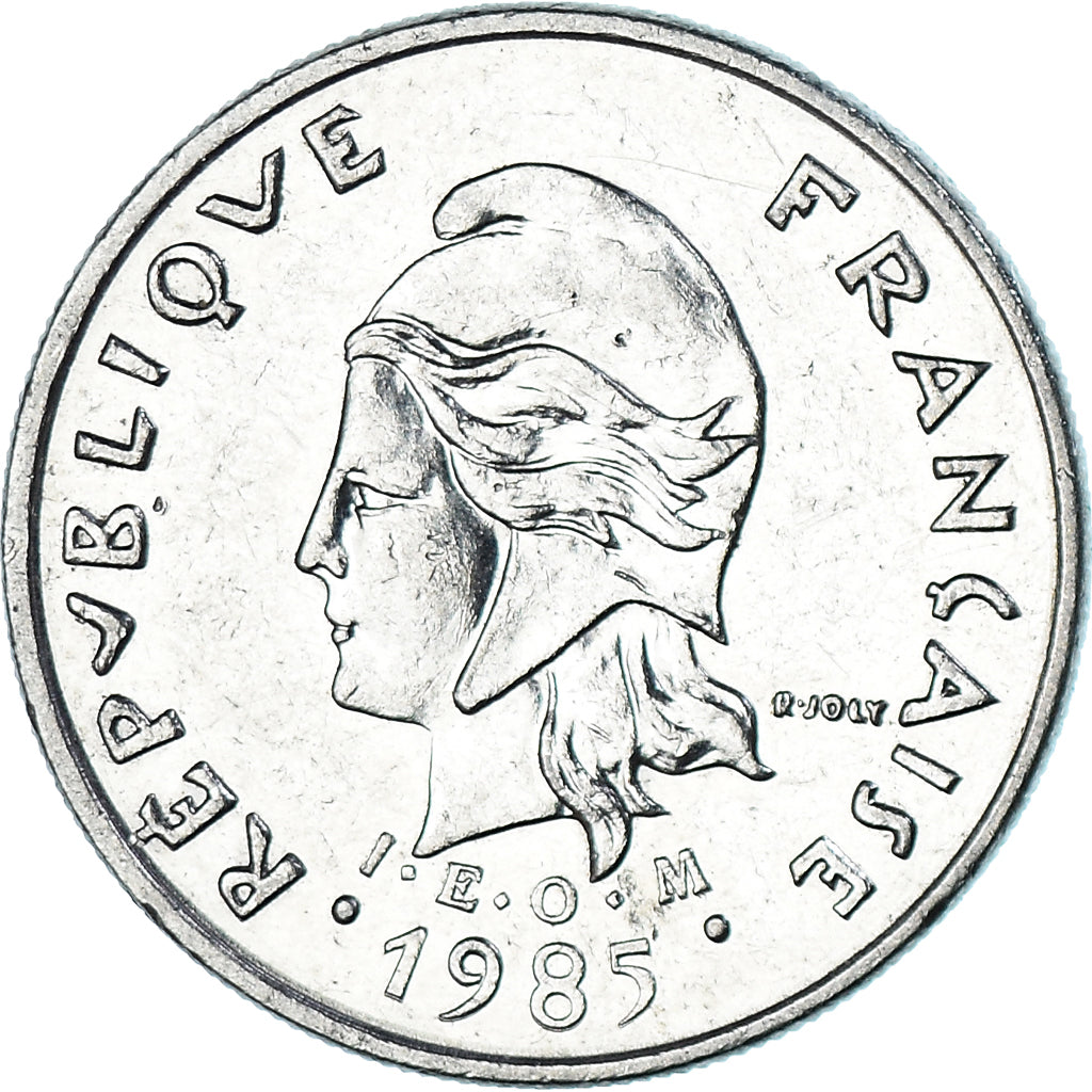 Moneta, Polinesia francese, 10 Francs, 1985