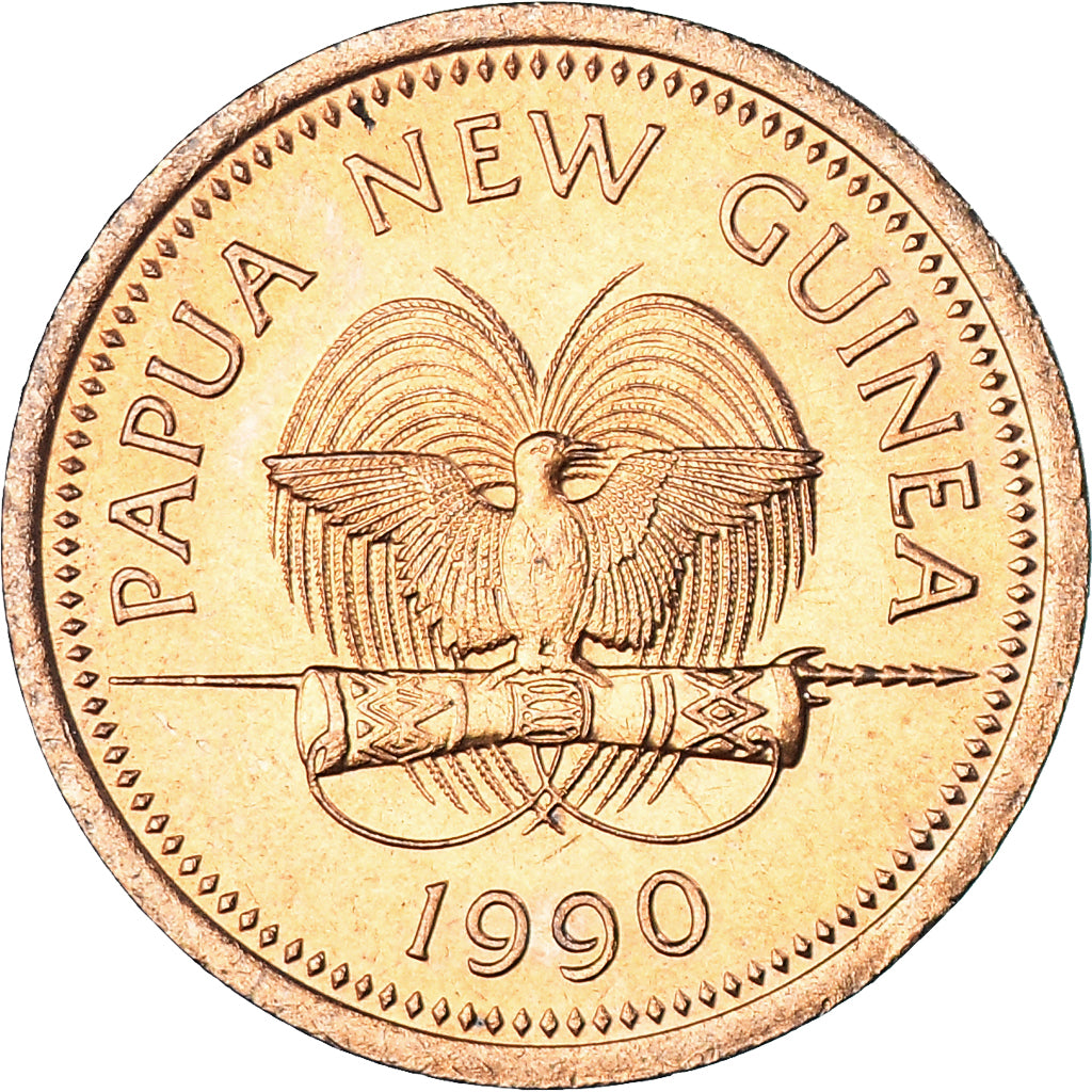 Münze, Guinea, 2 Toea, 1990