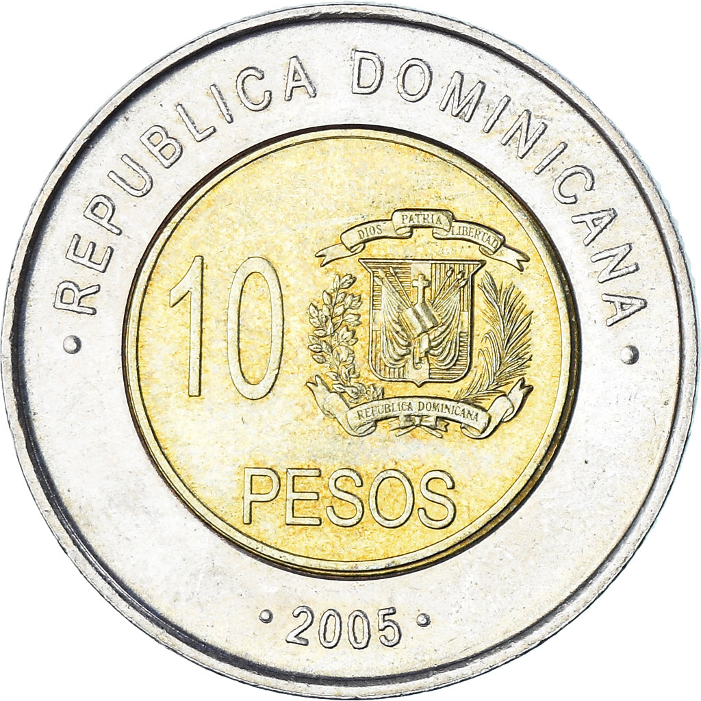 Moneta, DOMINICA, 10 Pesos, 2005
