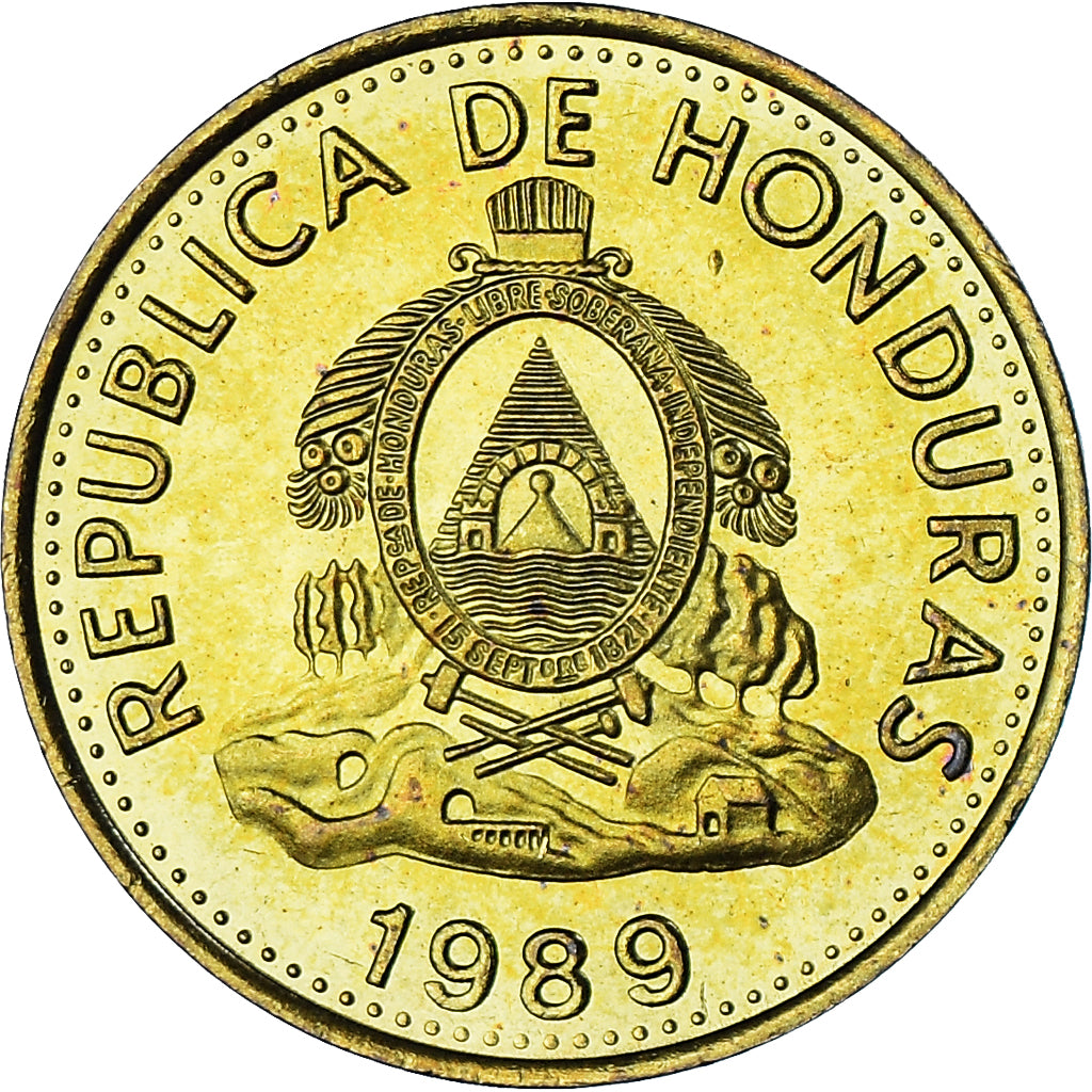 Coin, Honduras, 5 Centavos, 1989